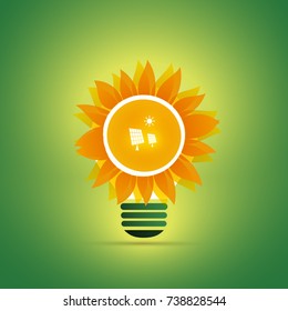 Solar Energy Concept Design - Bulb Icon