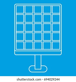 Solar energy concept icon blue outline style isolated vector illustration. Thin line sign