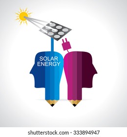 solar energy concept vector illustration 