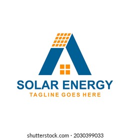 solar energy creative logo design idea 