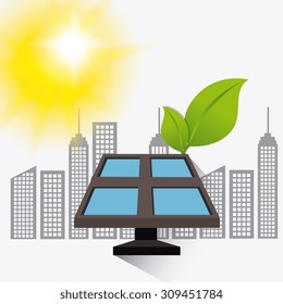 Solar energy design, vector illustration eps 10.