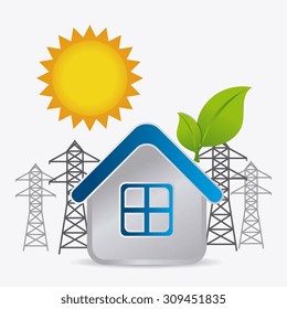 Solar energy design, vector illustration eps 10.