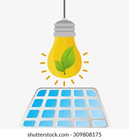 Solar energy design, vector illustration eps 10.