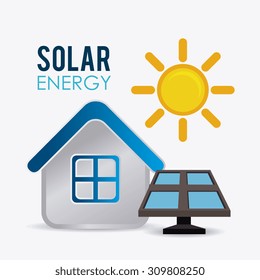 Solar energy design, vector illustration eps 10.