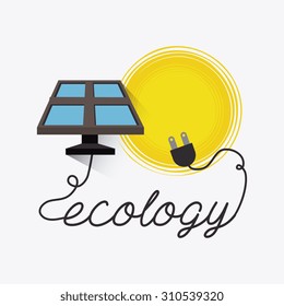 Solar energy design, vector illustration eps 10.
