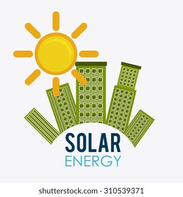 Solar energy design, vector illustration eps 10.