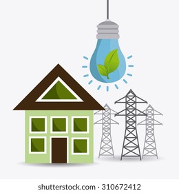 Solar energy design, vector illustration eps 10.