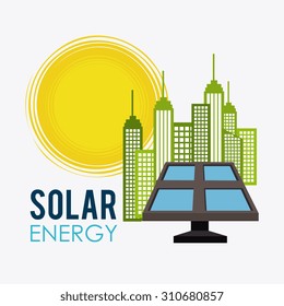 Solar energy design, vector illustration eps 10.