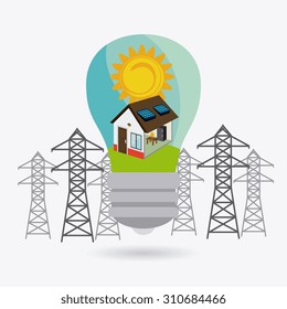 Solar energy design, vector illustration eps 10.
