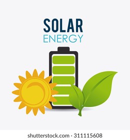 Solar energy design, vector illustration eps 10.