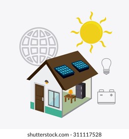 Solar energy design, vector illustration eps 10.