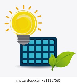 Solar energy design, vector illustration eps 10.