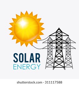 Solar energy design, vector illustration eps 10.