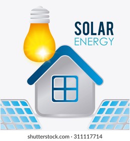 Solar energy design, vector illustration eps 10.