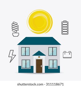 Solar energy design, vector illustration eps 10.