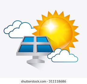 Solar energy design, vector illustration eps 10.