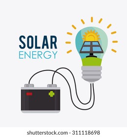 Solar energy design, vector illustration eps 10.