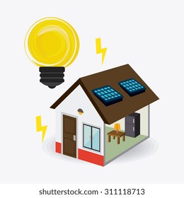 Solar energy design, vector illustration eps 10.