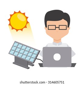 solar energy design, vector illustration eps10 graphic 