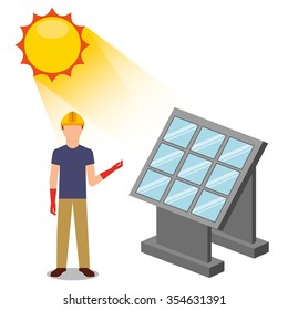 solar energy design, vector illustration eps10 graphic 