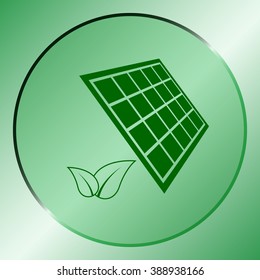 Solar energy eco concept icon