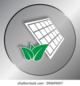 Solar energy eco concept icon