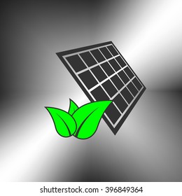 Solar energy eco concept icon