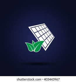 Solar energy eco concept icon