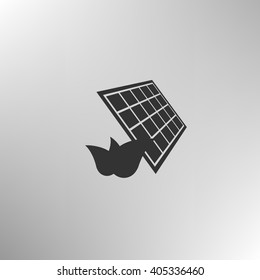 Solar energy eco concept icon