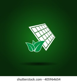 Solar energy eco concept icon