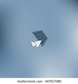 Solar energy eco concept icon