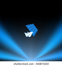 Solar energy eco concept icon