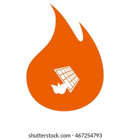 Solar energy eco concept icon