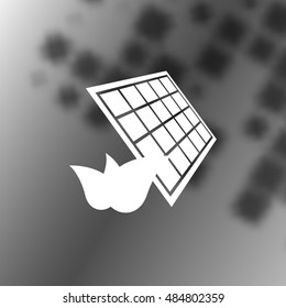 Solar energy eco concept icon