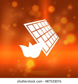 Solar energy eco concept icon