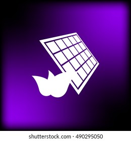 Solar energy eco concept icon