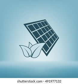Solar energy eco concept icon