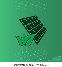 Solar energy eco concept icon