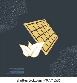 Solar energy eco concept icon