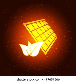 Solar energy eco concept icon