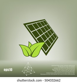 Solar energy eco concept icon