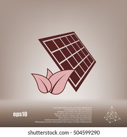 Solar energy eco concept icon