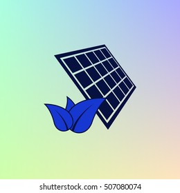 Solar energy eco concept icon