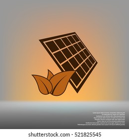 Solar energy eco concept icon
