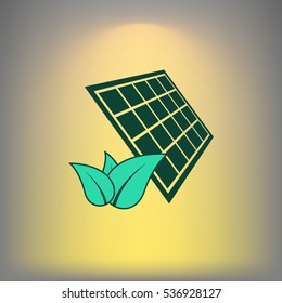 Solar energy eco concept icon