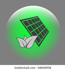 Solar energy eco concept icon