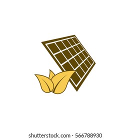Solar energy eco concept icon