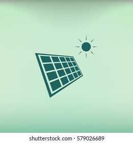 Solar energy eco concept icon