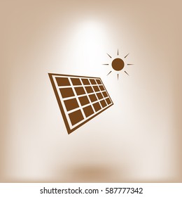 Solar energy eco concept icon