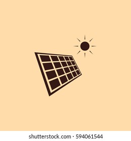 Solar energy eco concept icon